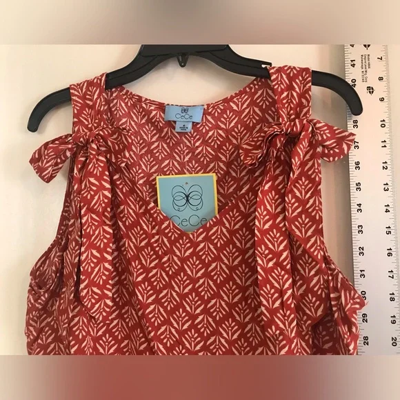 NWT CeCe rust colored pant outfit M - Picture 3 of 5